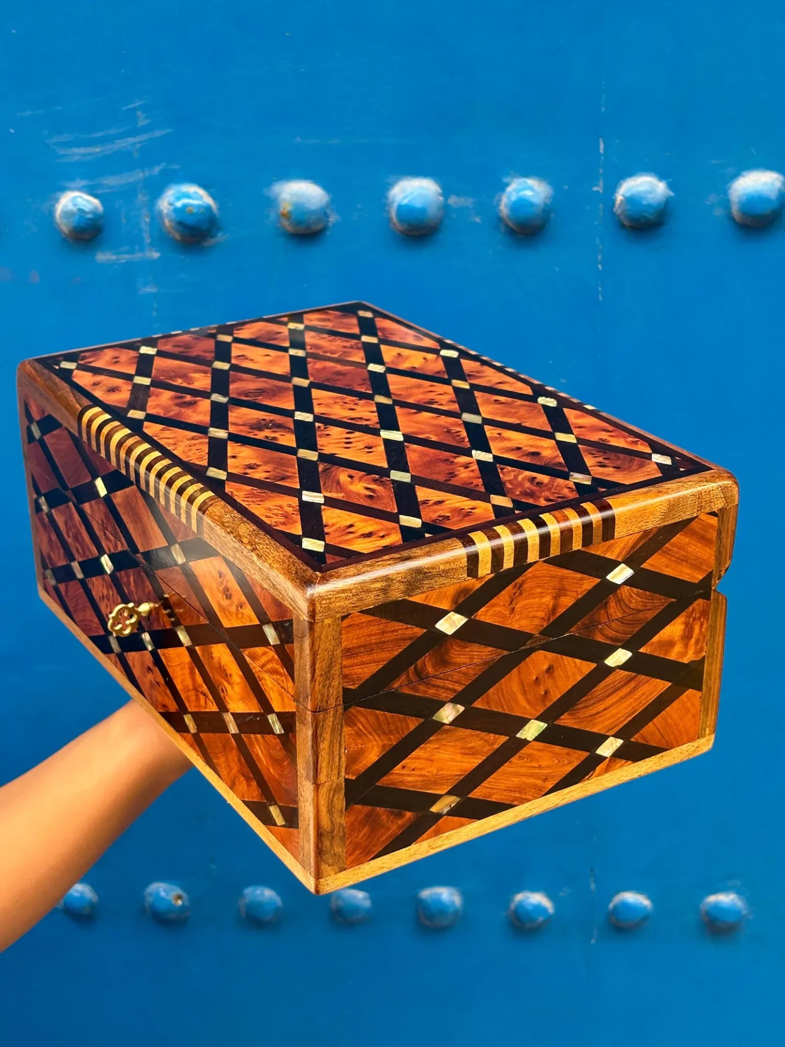 Heritage Diamond Marquetry Thuya Jewelry Box