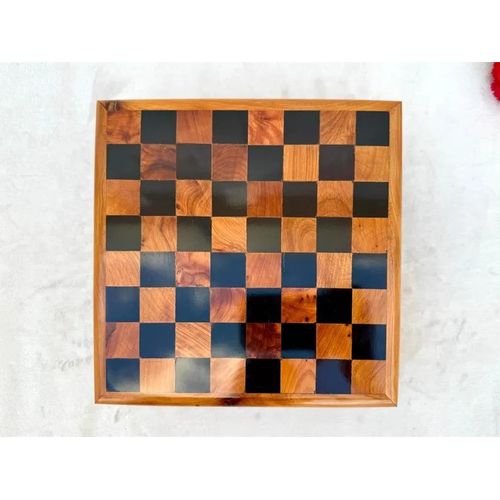 Moroccan Thuya Wood Chess Set – Handcrafted Rotating Drawer Chessboard