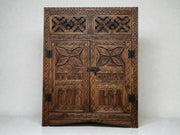 Hand-Carved Moroccan Solid Wood Armoire – Artisan Storage Cabinet, Made to Order