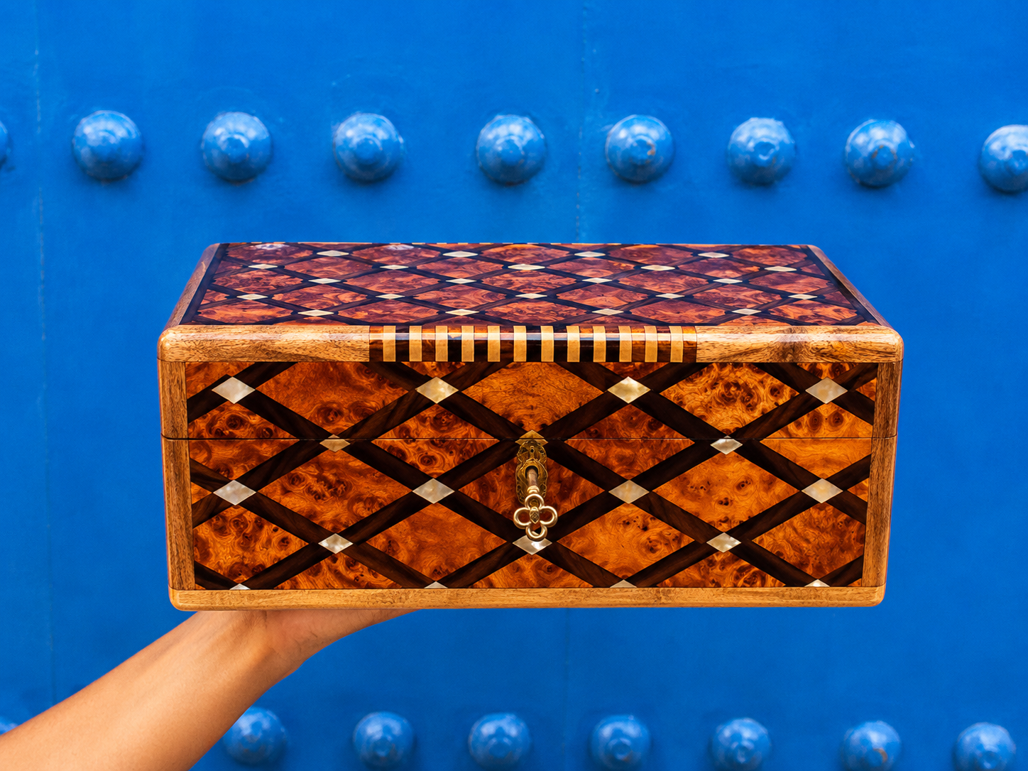 Heritage Diamond Marquetry Thuya Jewelry Box