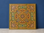 Hand-Painted Moroccan Wood Panel – Custom Berber Wall & Ceiling Art
