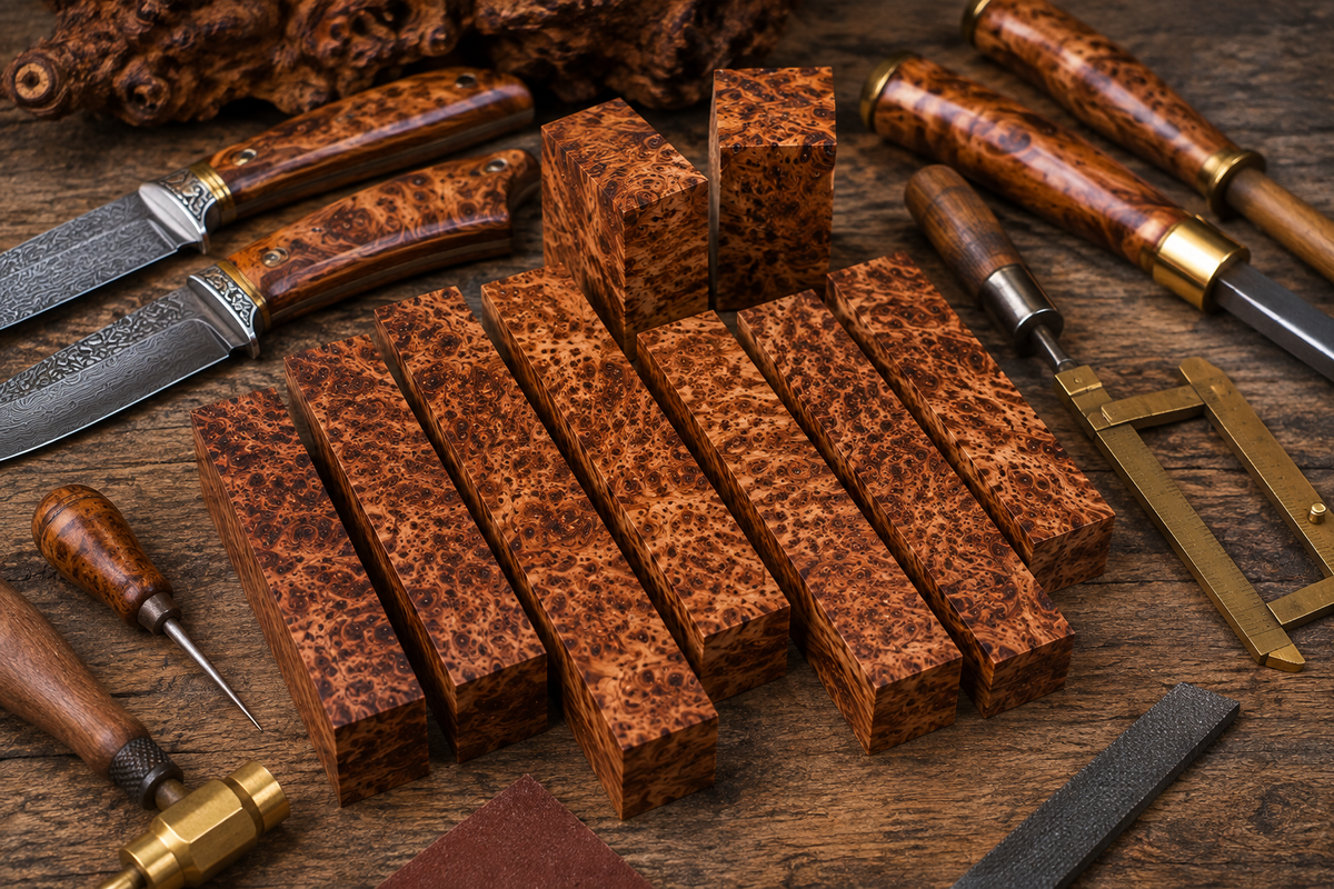 Moroccan Thuya Burl Handle Blanks