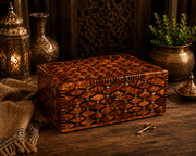 Luxury Moroccan Thuya Wood Jewelry Box with Mother-of-Pearl Inlay – Handcrafted Large Keepsake Chest