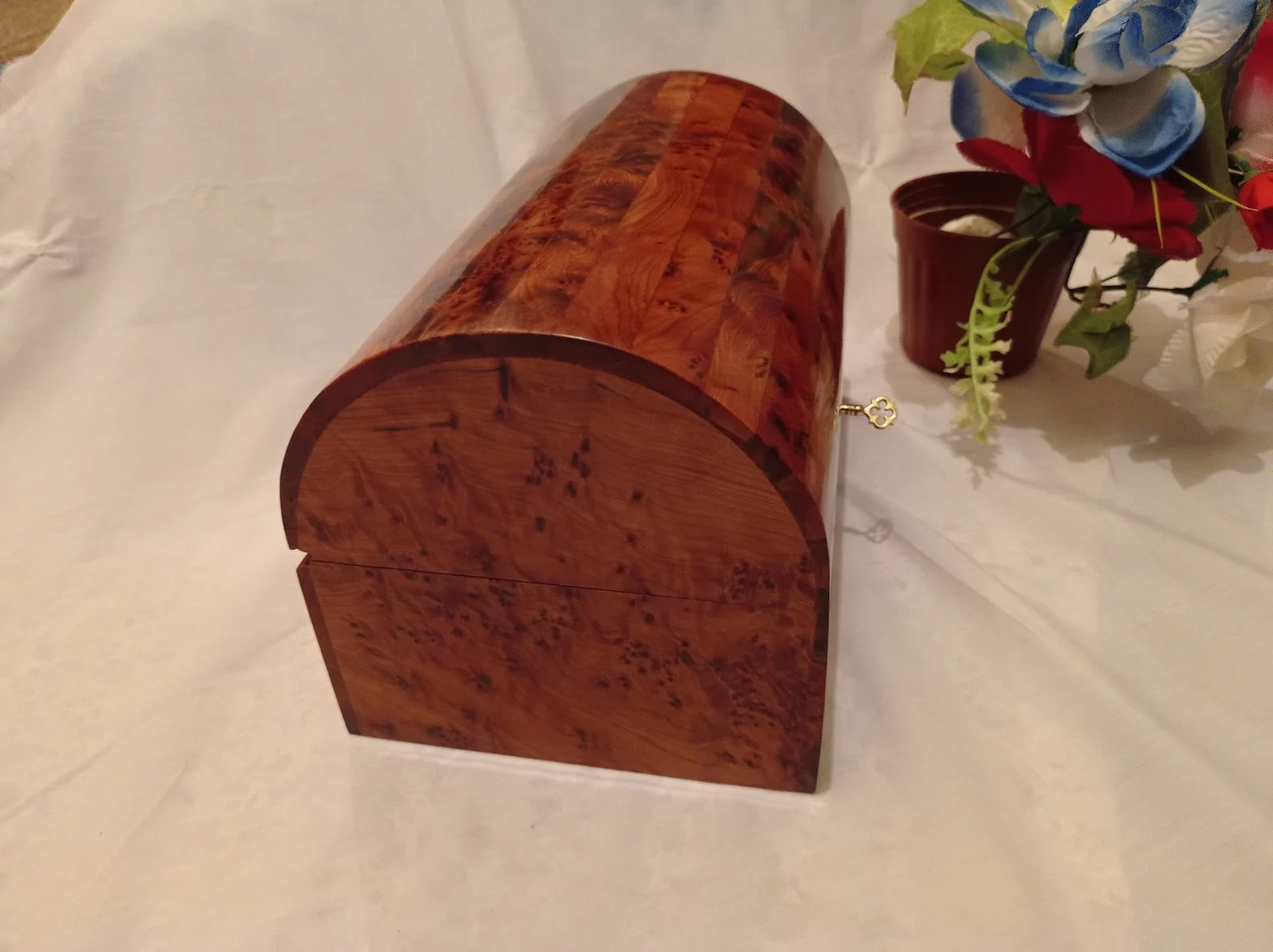 Handcrafted Moroccan Thuya Burl Arch Jewelry Box
