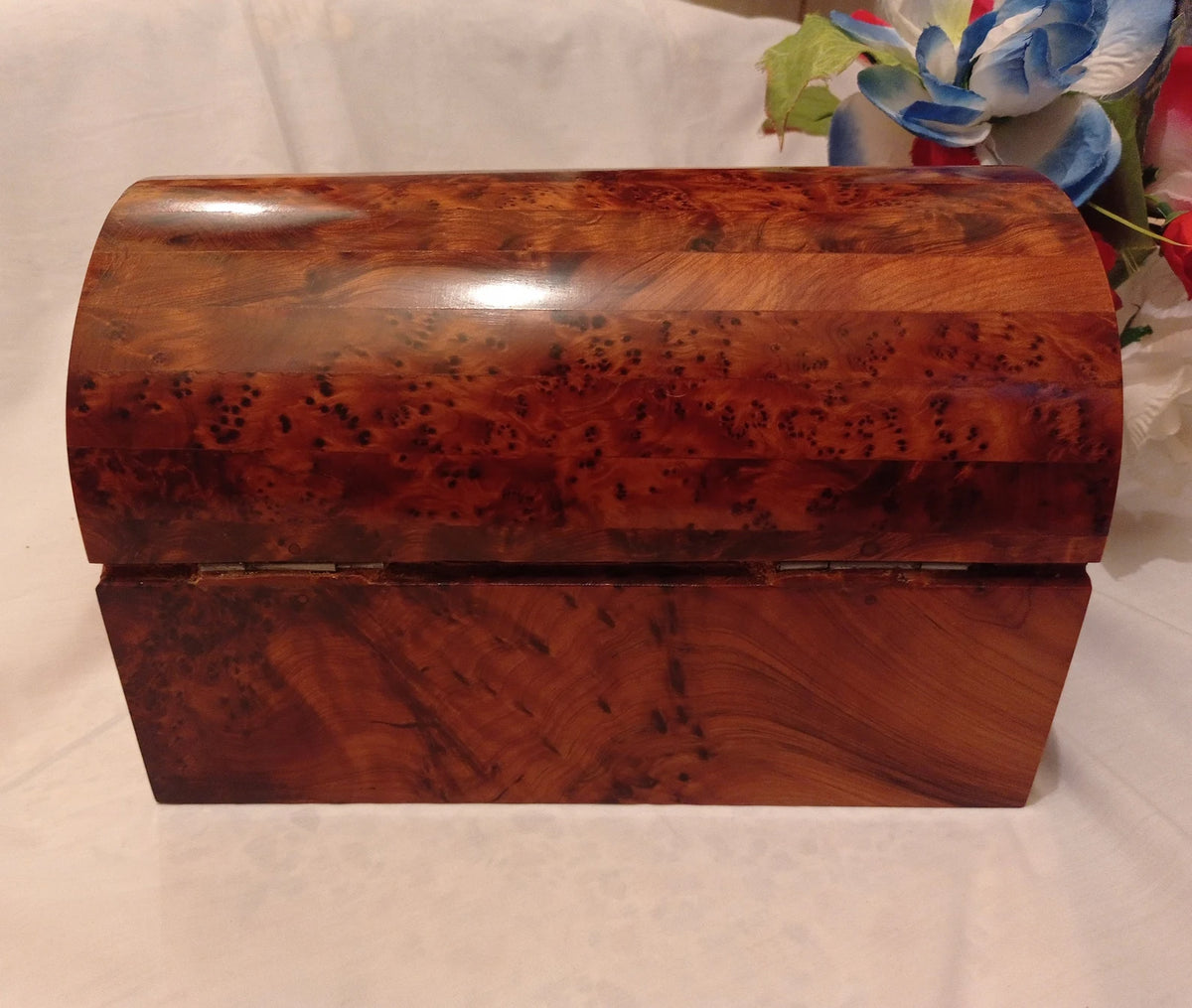 Handcrafted Moroccan Thuya Burl Arch Jewelry Box