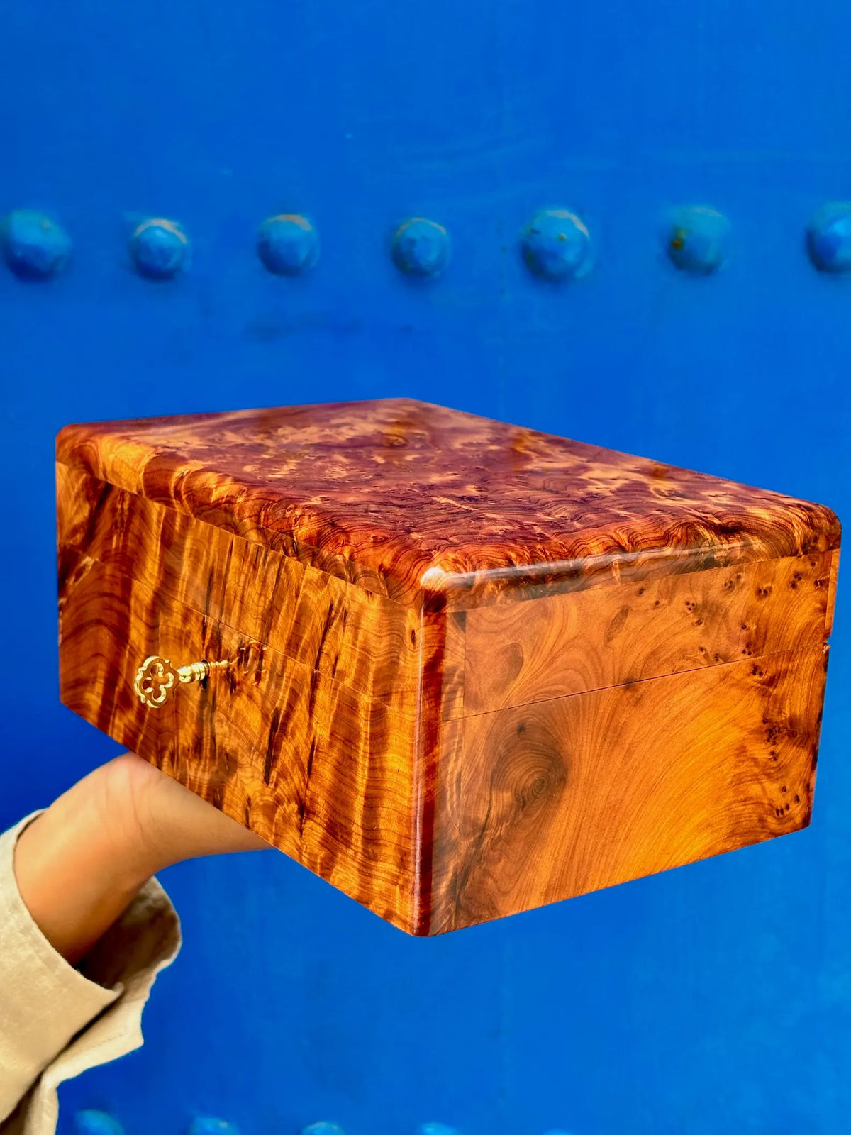 One-of-One Solid Thuya Burl Jewelry & Valet Box