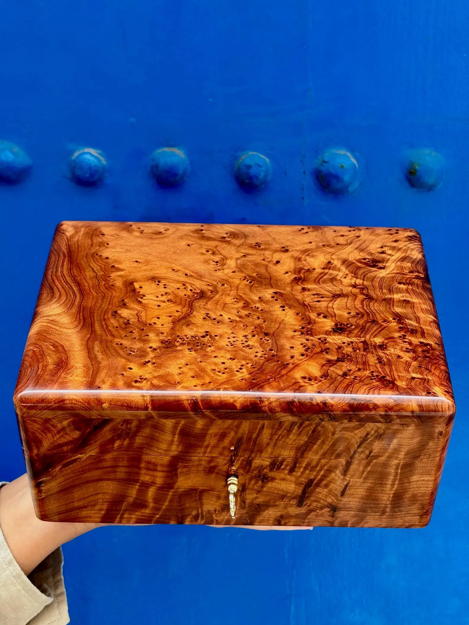 One-of-One Solid Thuya Burl Jewelry & Valet Box