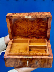 One-of-One Solid Thuya Burl Jewelry & Valet Box