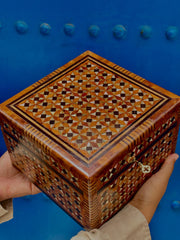 One-of-One Thuya Burl & Mother-of-Pearl Marquetry Jewelry Box