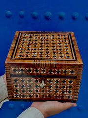 One-of-One Thuya Burl & Mother-of-Pearl Marquetry Jewelry Box