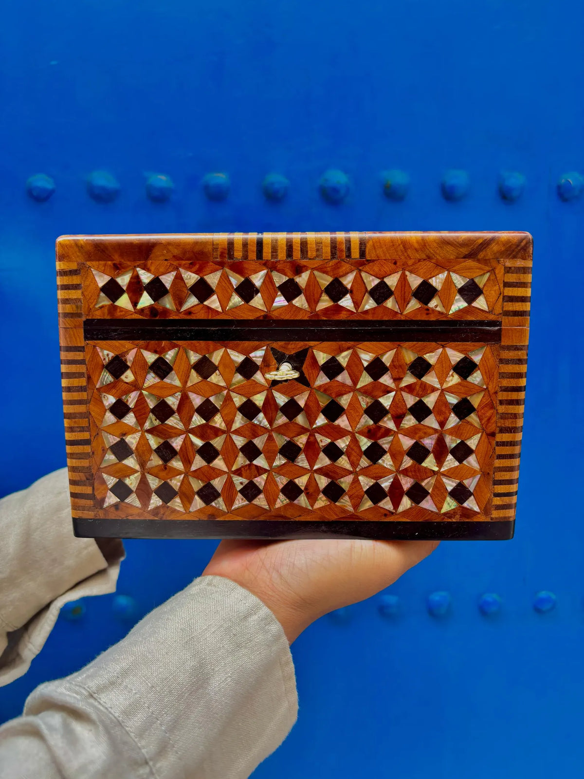 One-of-One Thuya Burl & Mother-of-Pearl Marquetry Jewelry Box
