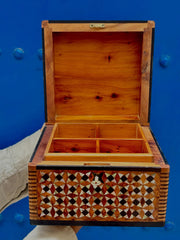 One-of-One Thuya Burl & Mother-of-Pearl Marquetry Jewelry Box