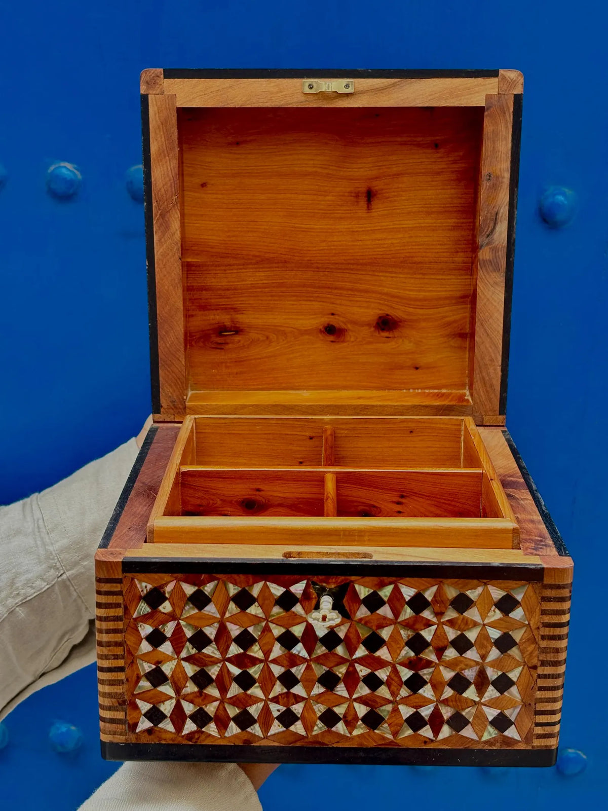 One-of-One Thuya Burl & Mother-of-Pearl Marquetry Jewelry Box