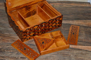 Luxury Moroccan Thuya Wood Jewelry Box with Mother-of-Pearl Inlay – Handcrafted Large Keepsake Chest