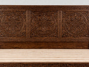 Hand-Carved Moroccan Luxury Wood Bed
