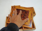 Moroccan Thuya Wood Jewelry Box – Handcrafted Carved Multi-Compartment Keepsake Box