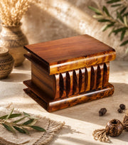 Handcrafted Wooden Puzzle Box – The Perfect Secret Stash Moroccan Thuya Wooden Jewelry or money Box thuya wood Secret opening magic box