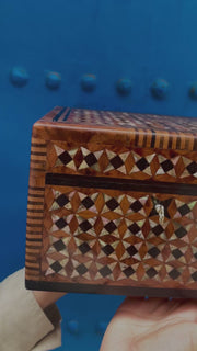 One-of-One Thuya Burl & Mother-of-Pearl Marquetry Jewelry Box