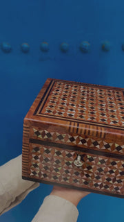 One-of-One Thuya Burl & Mother-of-Pearl Marquetry Jewelry Box